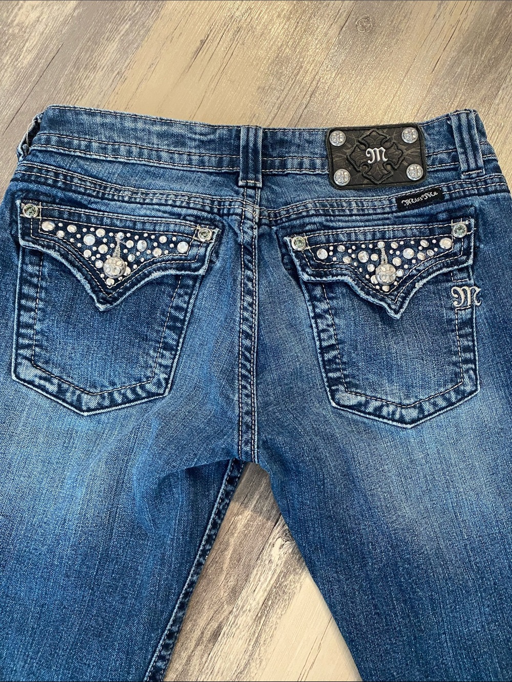 Miss Me Flap Pocket Jeans Blue JW5141BB Boot Size W30 L34
